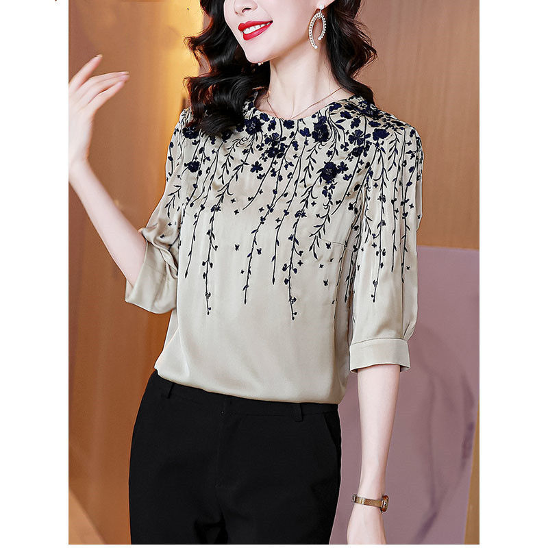 Vintage Elegant Women Silk Sat - Silk Blouse review and price