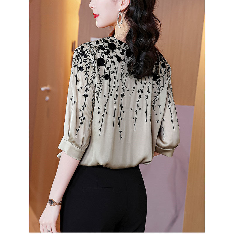 Vintage Elegant Women Silk Sat - Silk Blouse review and price