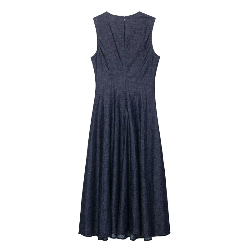 New slim fit fashion retro den - Midi Dress review and price