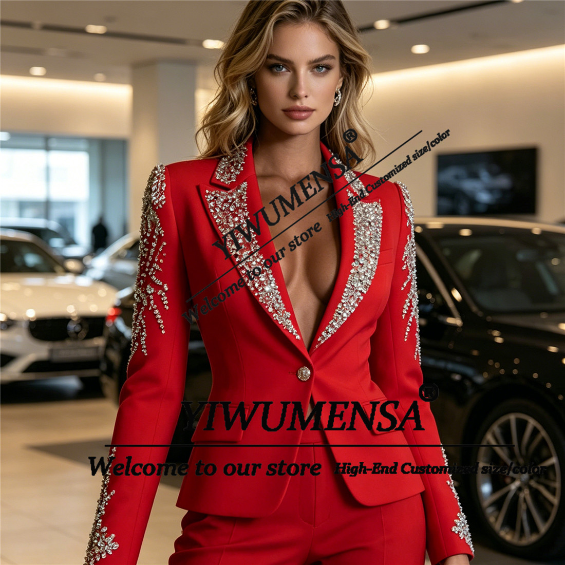 Luxury Women Suits 2 Pieces Se - Womens Blazer review and price