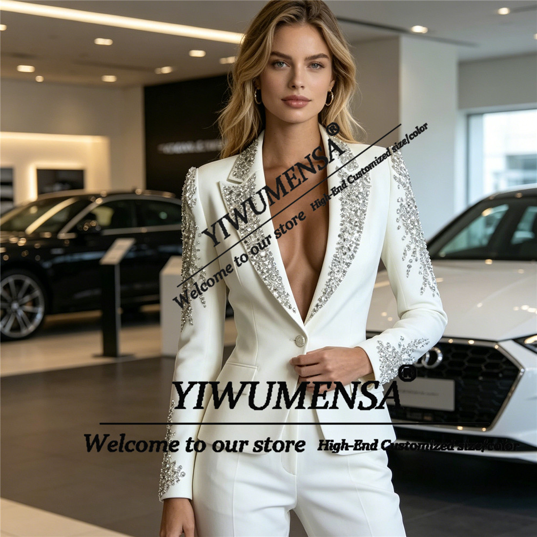 Luxury Women Suits 2 Pieces Se - Womens Blazer review and price