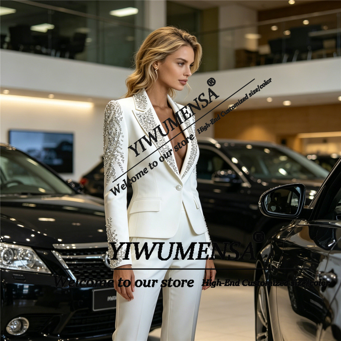 Luxury Women Suits 2 Pieces Se - Womens Blazer review and price