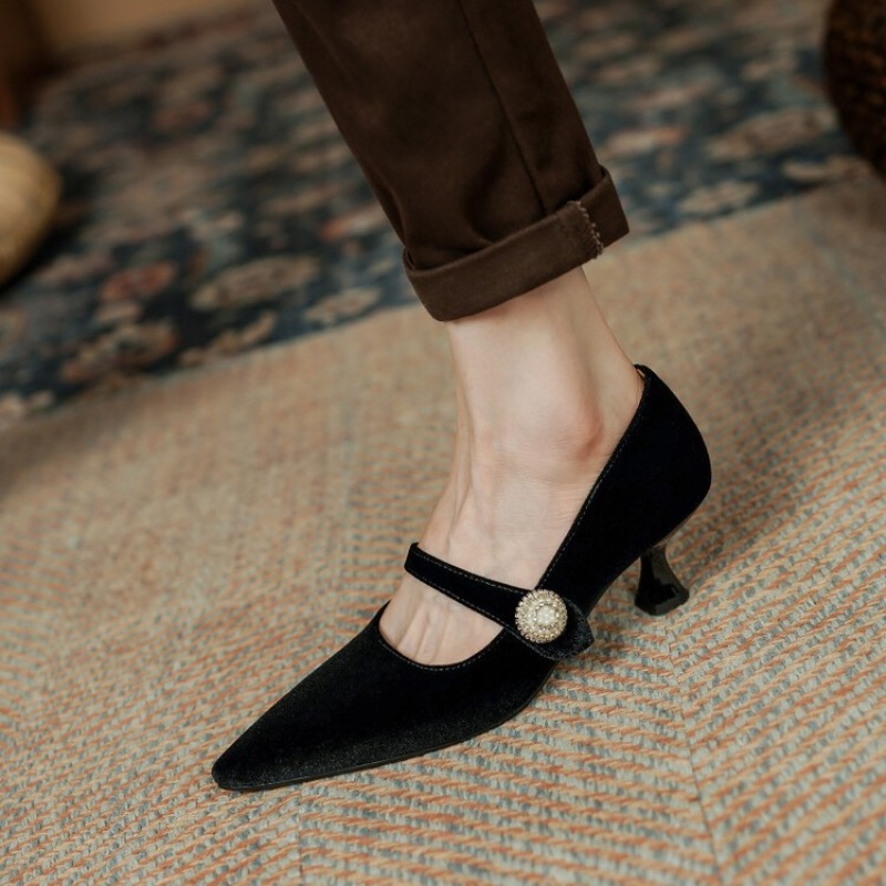 Wine Red Pointed Toe Mary Jane - Womens Heels review and price