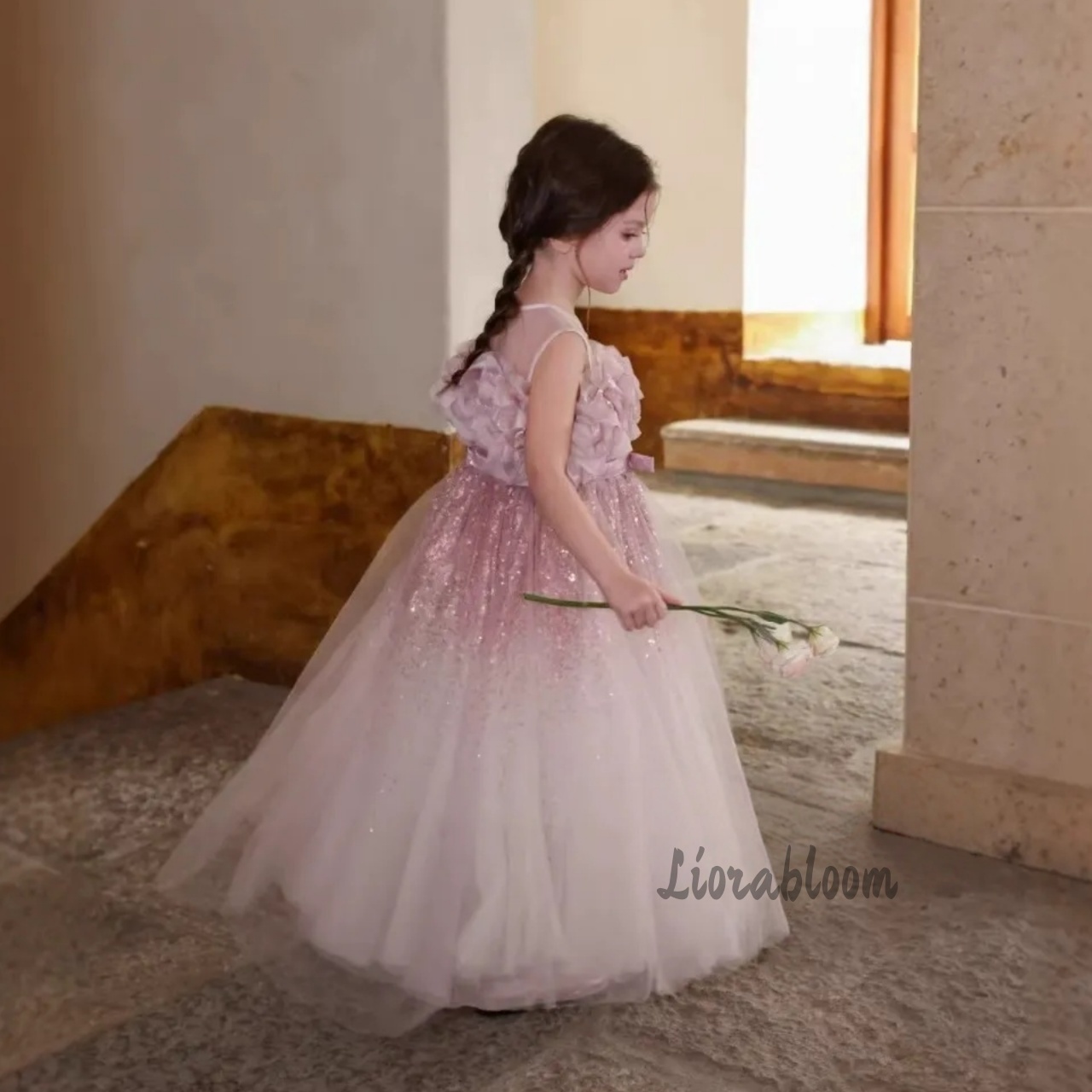 Girls' Pink Wavy Tulle Formal  - Formal Skirt review and price