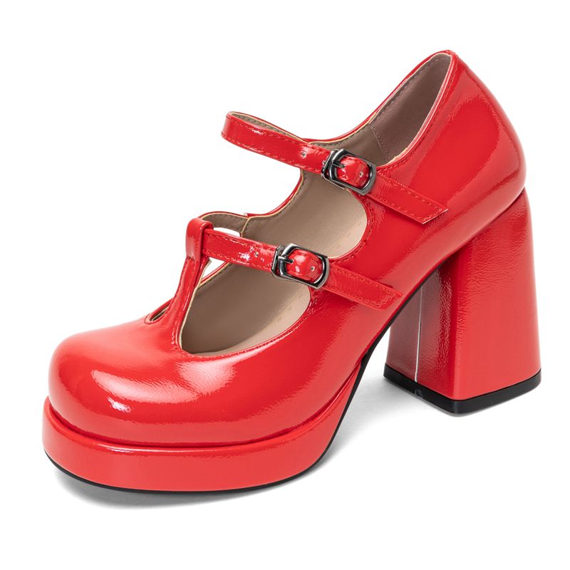 Retro Shiny Female Pump Round  - Pump Heel Block review and price