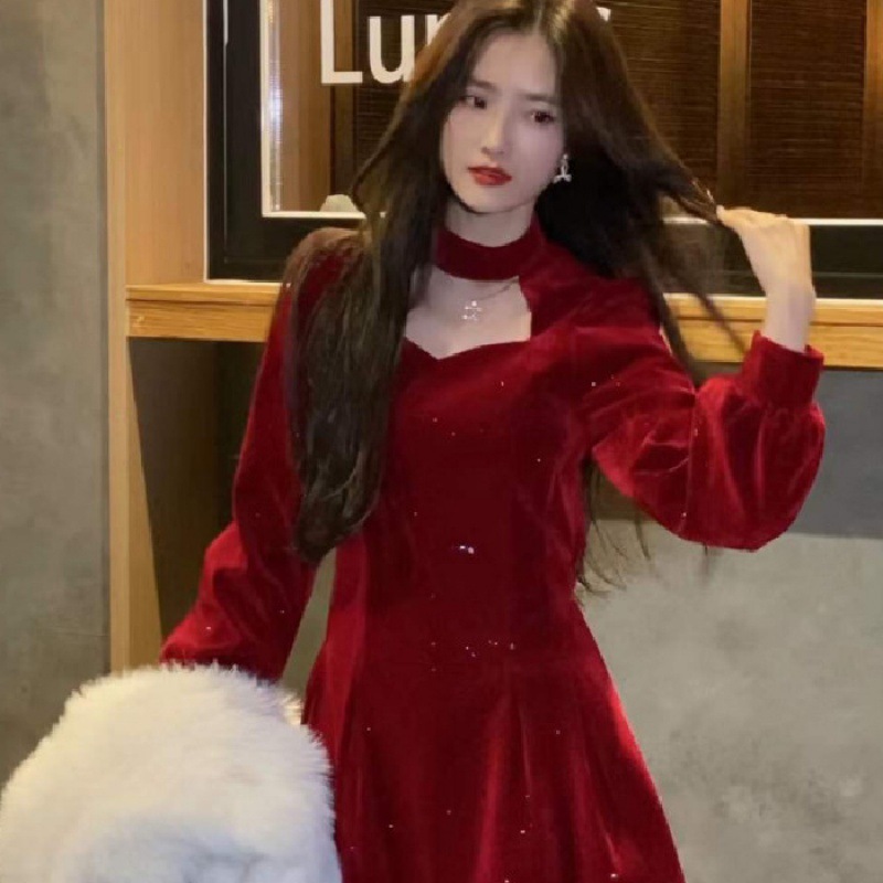 Fine Sparkling Velvet Dress Wo - Women'S Red Formal Wear review and price