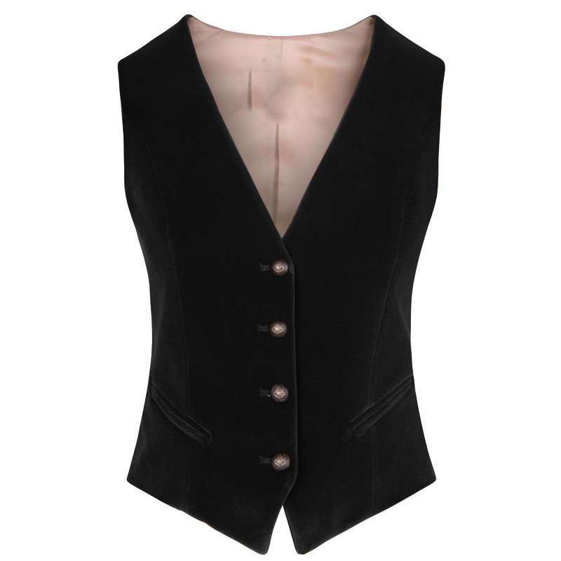 Women's Velvet Vest V-neck 4 B - Womens Blazer review and price