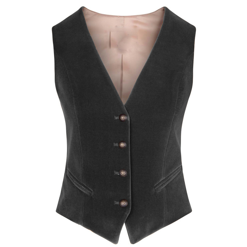 Women's Velvet Vest V-neck 4 B - Womens Blazer review and price