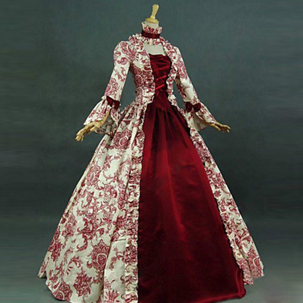 Printed Long Sleeve High Waist - Evening Gown review and price