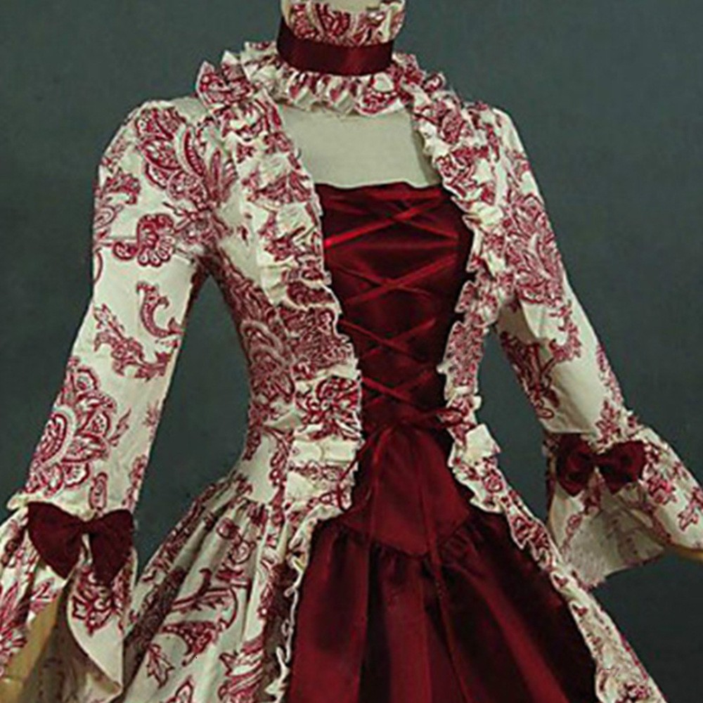 Printed Long Sleeve High Waist - Evening Gown review and price
