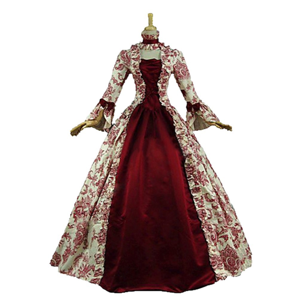 Printed Long Sleeve High Waist - Evening Gown review and price